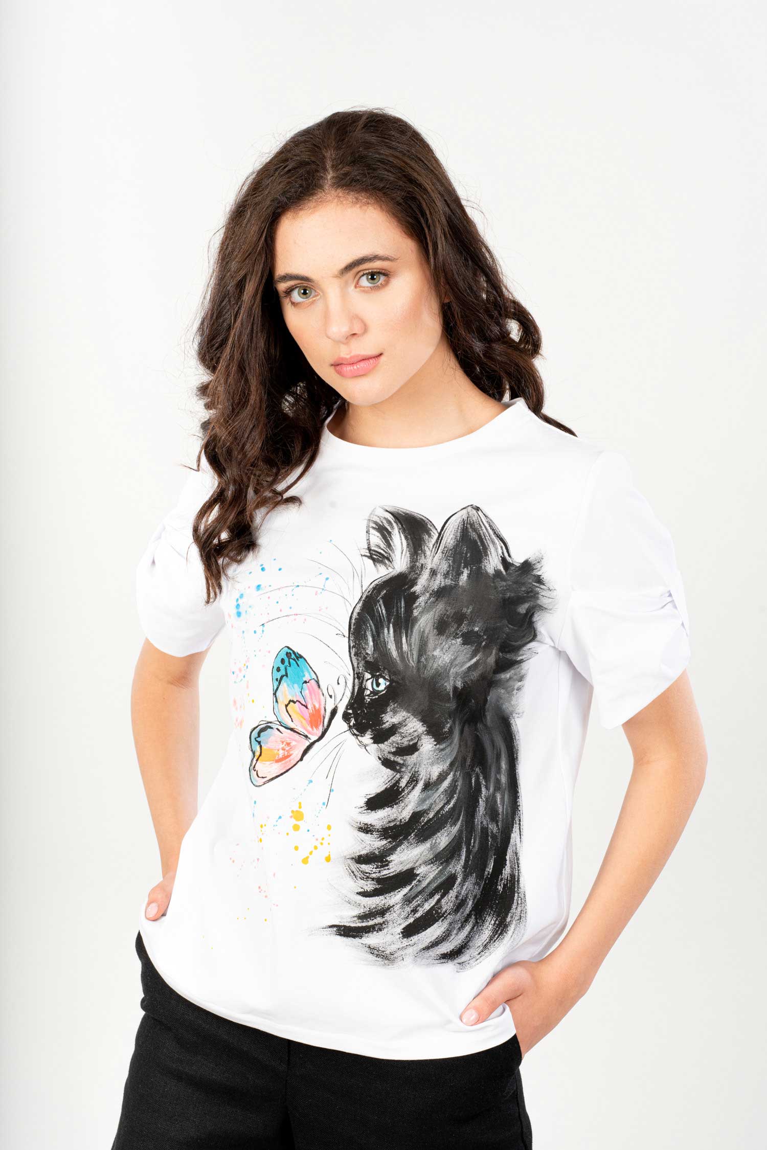 TRICOU PICTAT PISICA “INDIRA” - imagine 2