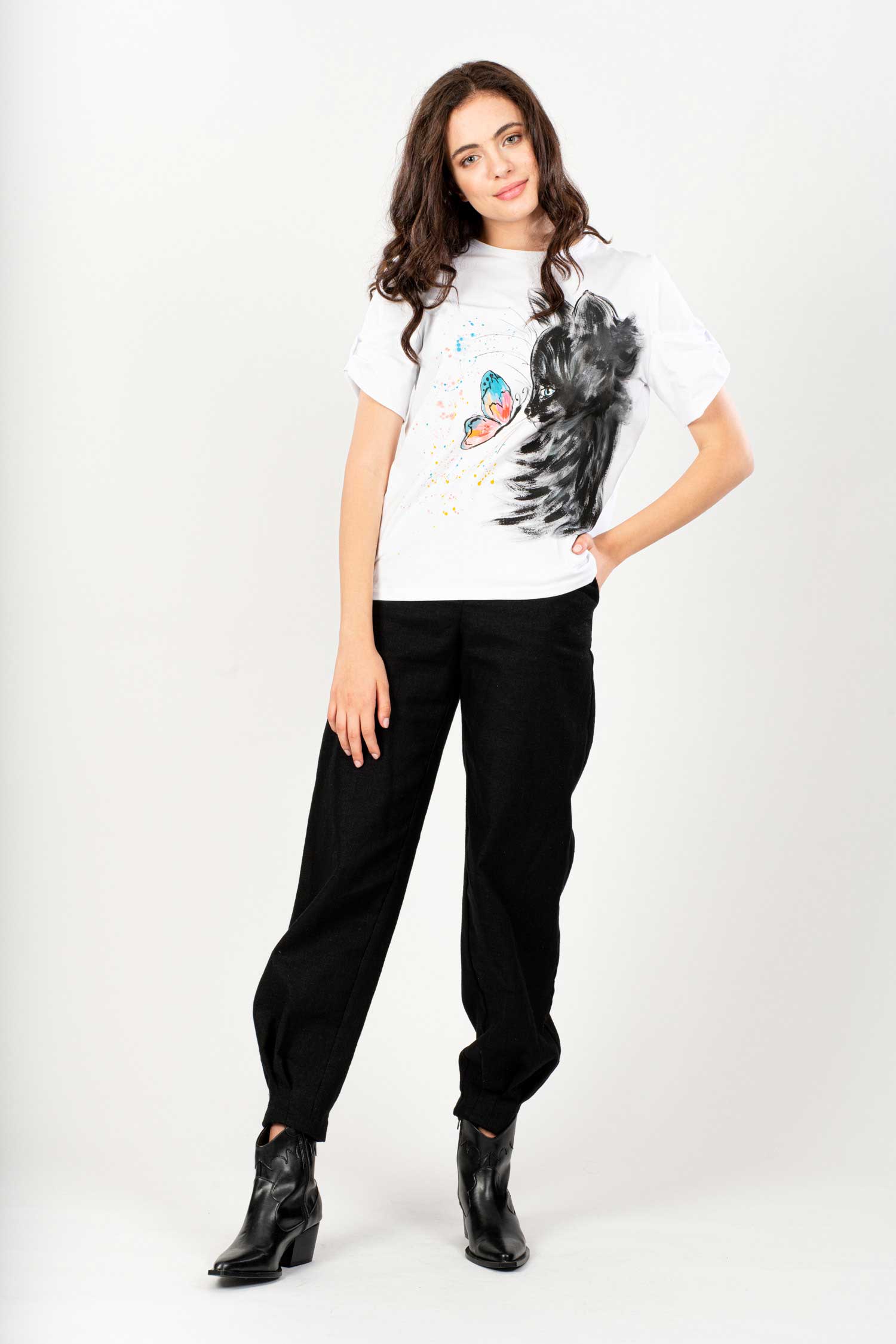 TRICOU PICTAT PISICA “INDIRA” - imagine 3