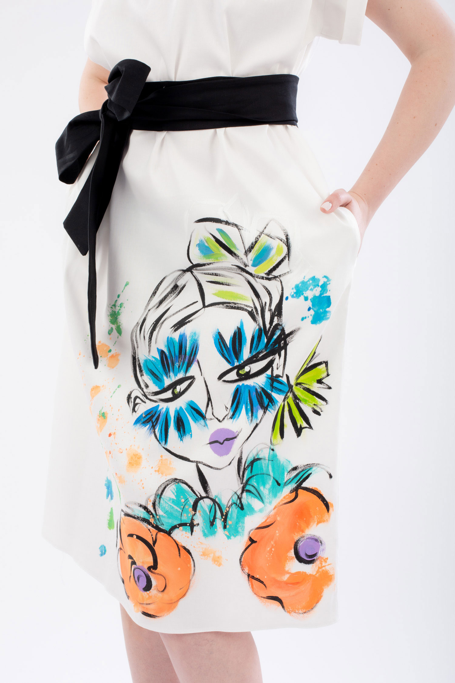 ROCHIE MIDI PICTATĂ “FRIDA” - imagine 4