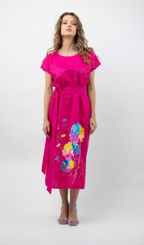 rochie-midi-roz-pictata-yari-1