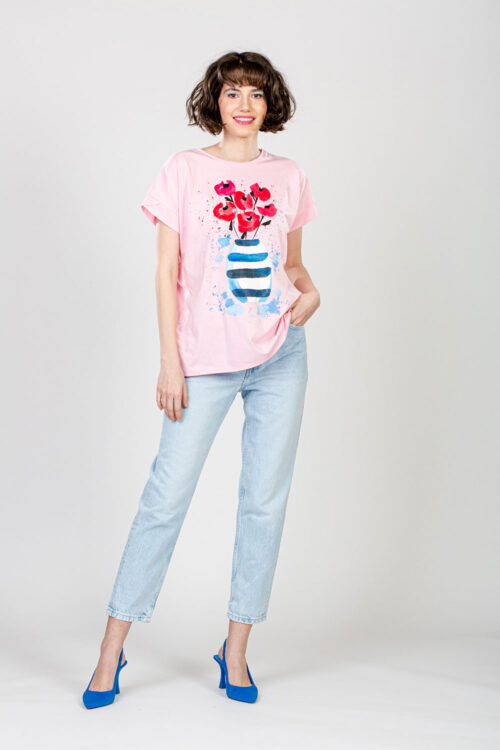 tricou-roz-pictat-manual-poppy-1