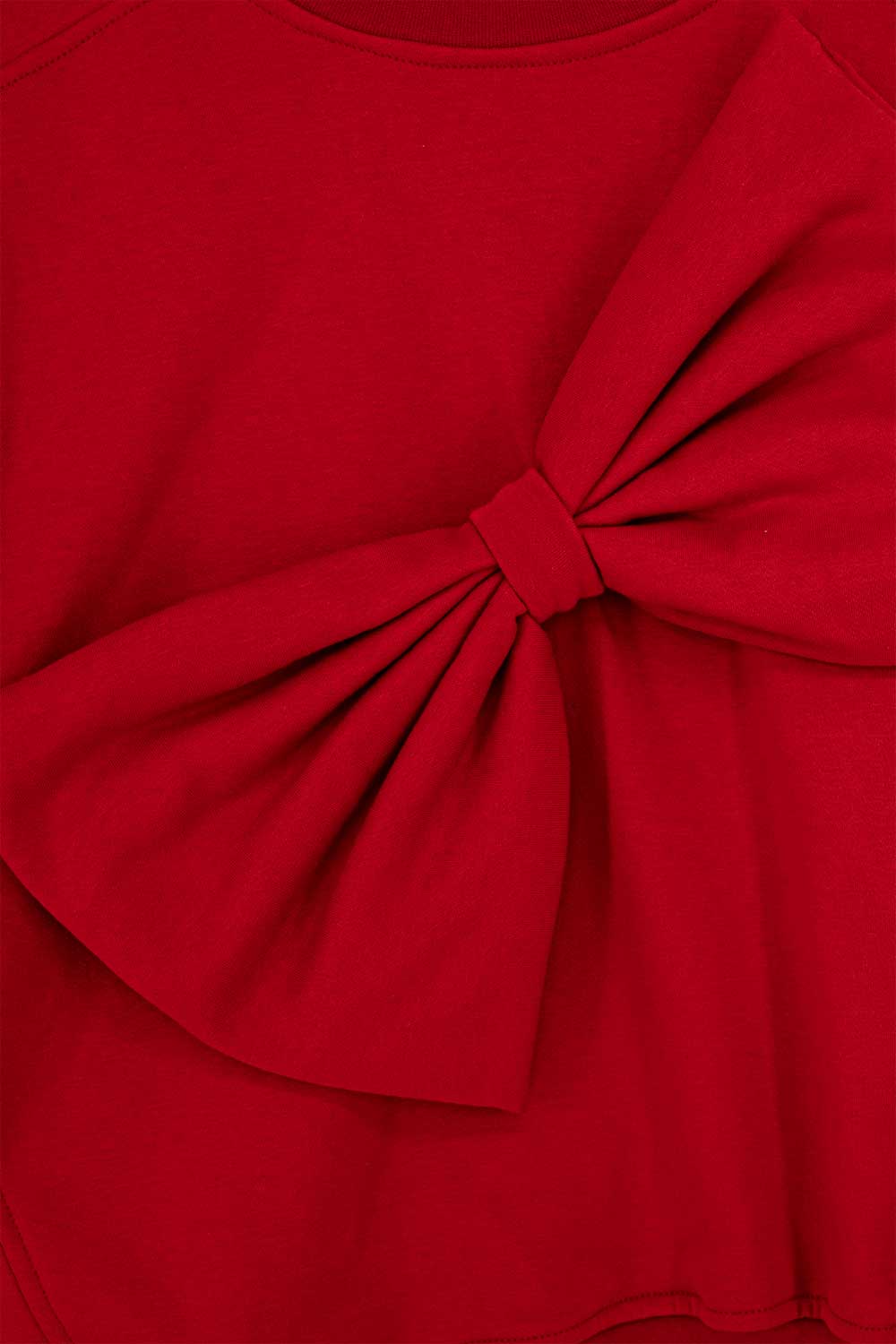 BLUZĂ ROȘIE FUNDĂ SUPRADIMENSIONATĂ “RED” - imagine 3