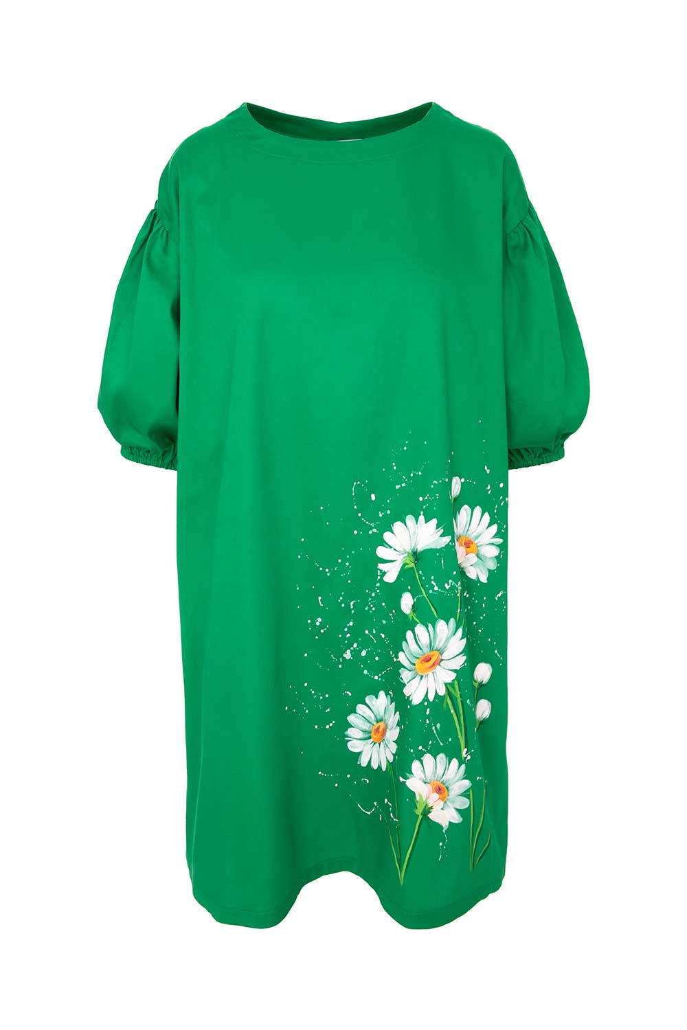 rochie-verde-lejera-pictata-manual-flori-mille-1