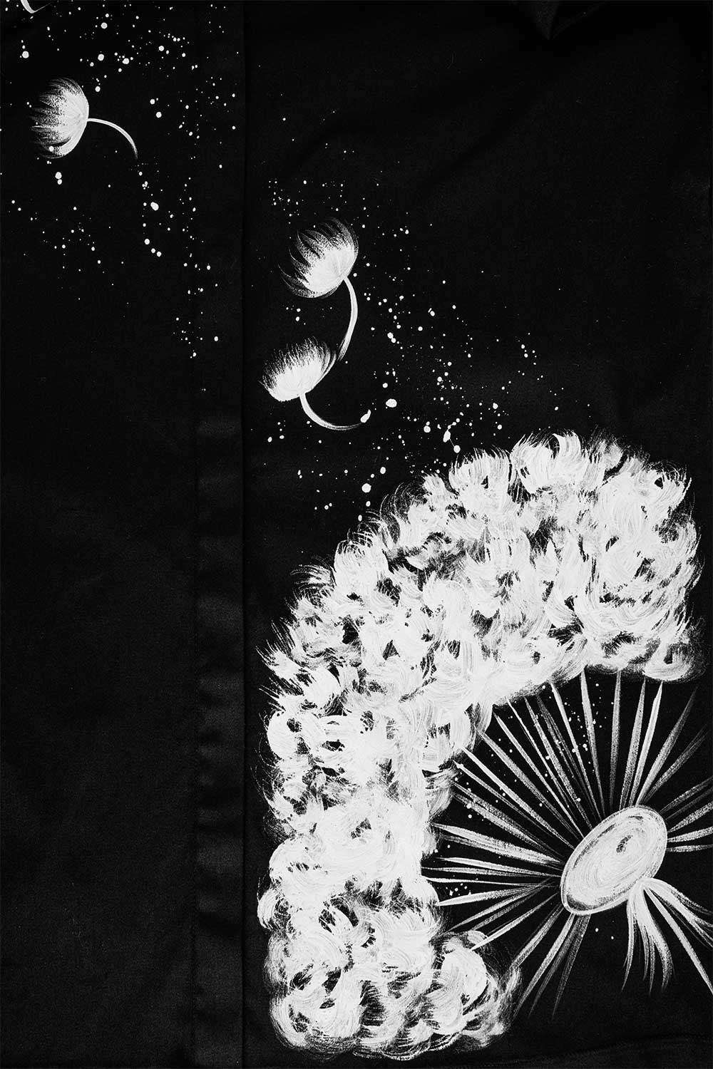 Rochie cămașă pictată păpădie “Antares” - imagine 3