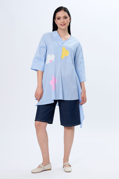 camasa-bleu-asimetrica-pictata-manual-zinora-1
