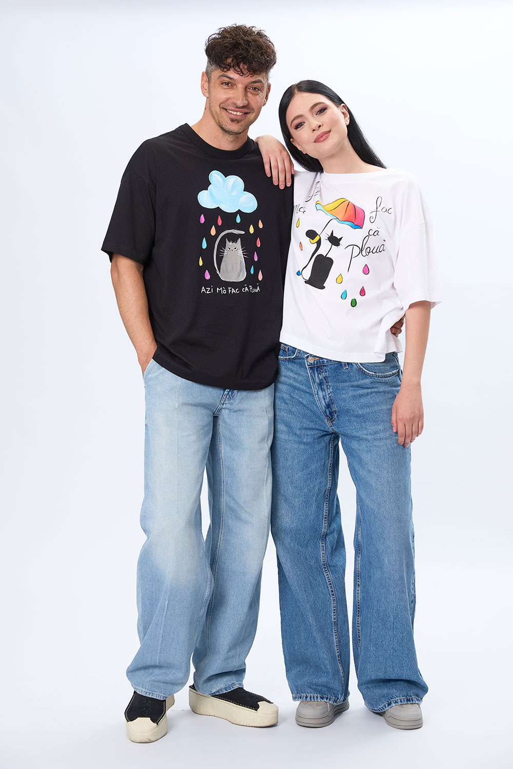 Tricou unisex pictat manual “Azi“ - imagine 3