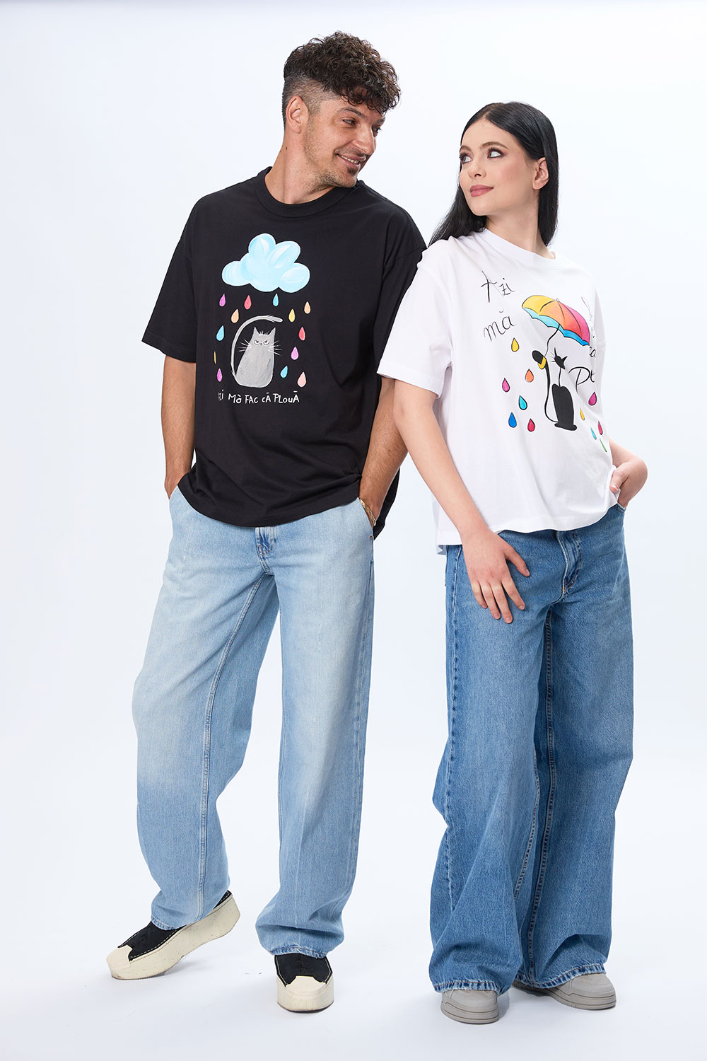 Tricou unisex pictat manual “Azi“ - imagine 4