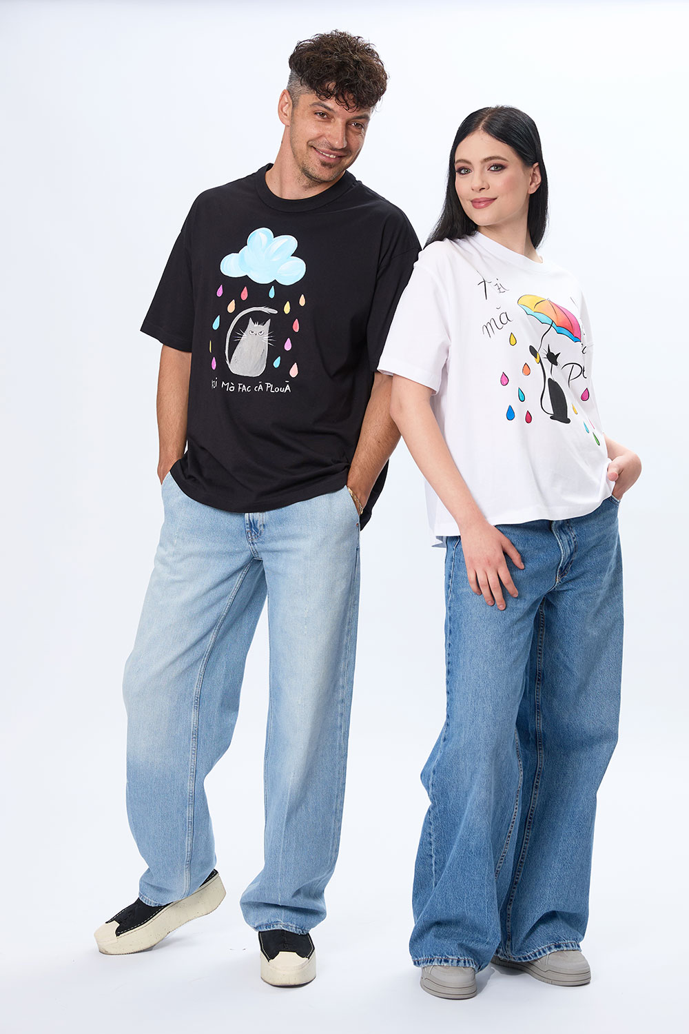 Tricou unisex pictat manual “Azi“ - imagine 5