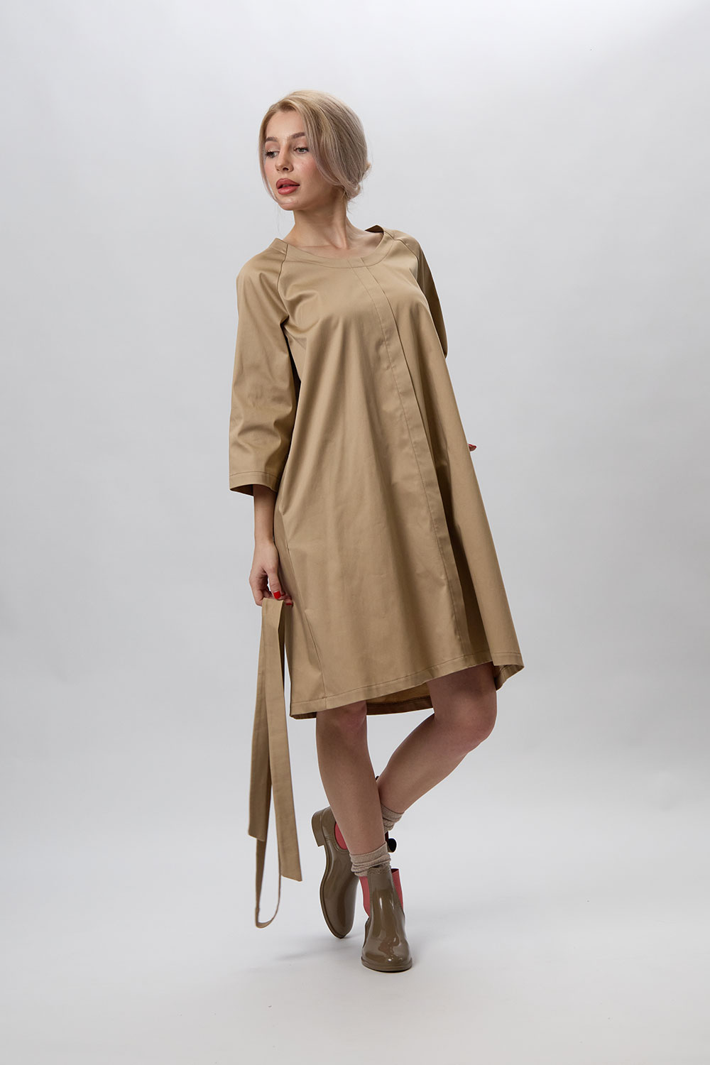 Rochie bej multifuncţională pictată manual “Moods“ - imagine 4