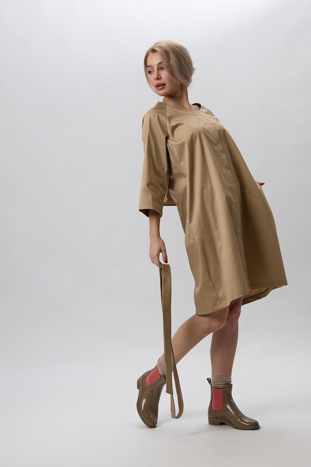 Rochie bej multifuncţională pictată manual “Moods“ - imagine 5